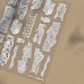 Vintage Lace Nail Stickers - Broken Net Design Decals 4952