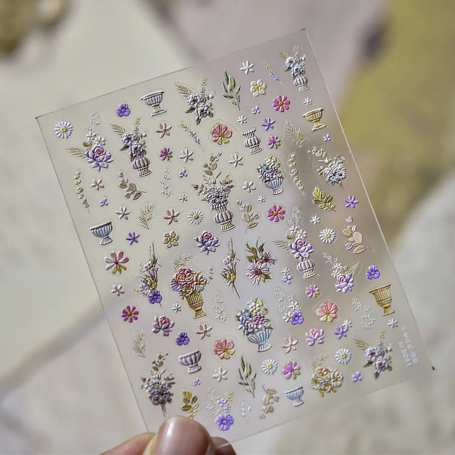 Coquette Angel & Floral 5D Nail Stickers