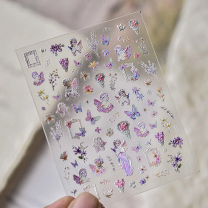 Coquette Angel & Floral 5D Nail Stickers