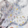 3D Watercolor Rose Nail Stickers | Elegant Floral Decals
