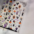 Spooky Black Cat 5D Halloween Nail Stickers | Cute Ghost & Skeleton Nail Art Decals