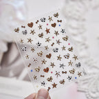 Y2K Leopard Print 5D Nail Stickers | McBling Animal Print Nail Art 5213