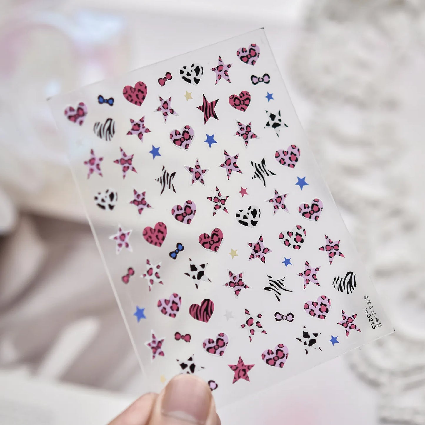 Y2K Leopard Print 5D Nail Stickers | McBling Animal Print Nail Art