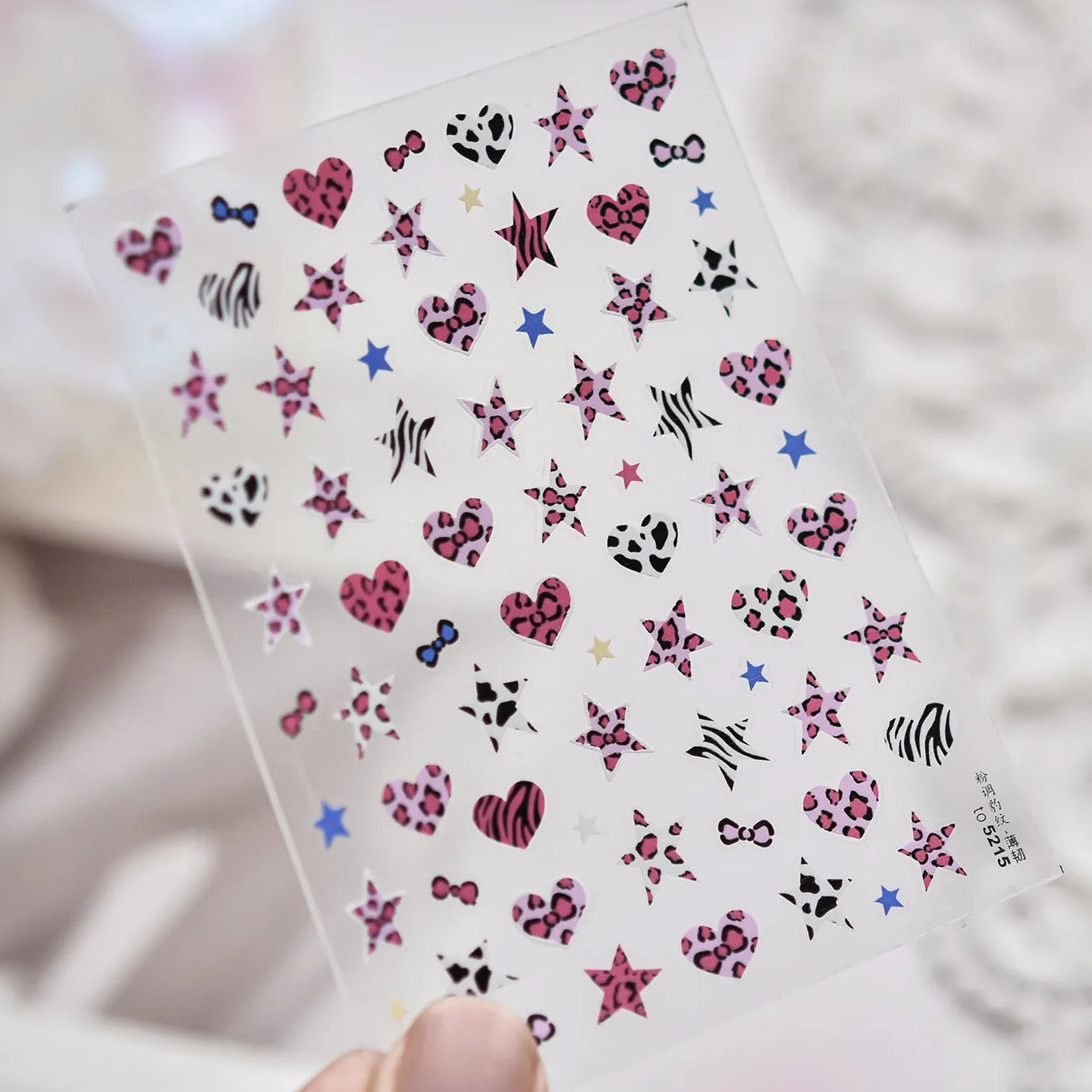 Y2K Leopard Print 5D Nail Stickers | McBling Animal Print Nail Art 5213