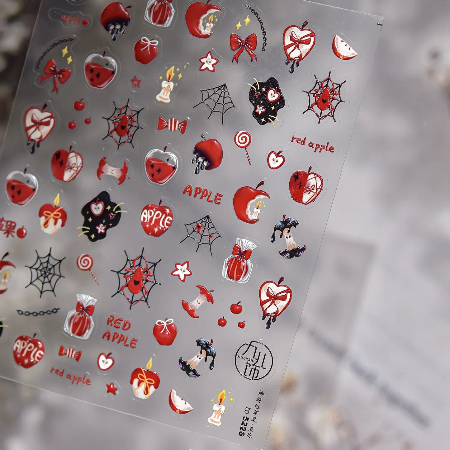 5D Halloween Nail Stickers | Spooky Pumpkin, Ghost & Colorful Skull Nail Art Decals