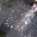 3D Cute Christmas Nail Art Stickers | Santa, Xmas Tree, Bear & Holiday Decal Set to5275_gold