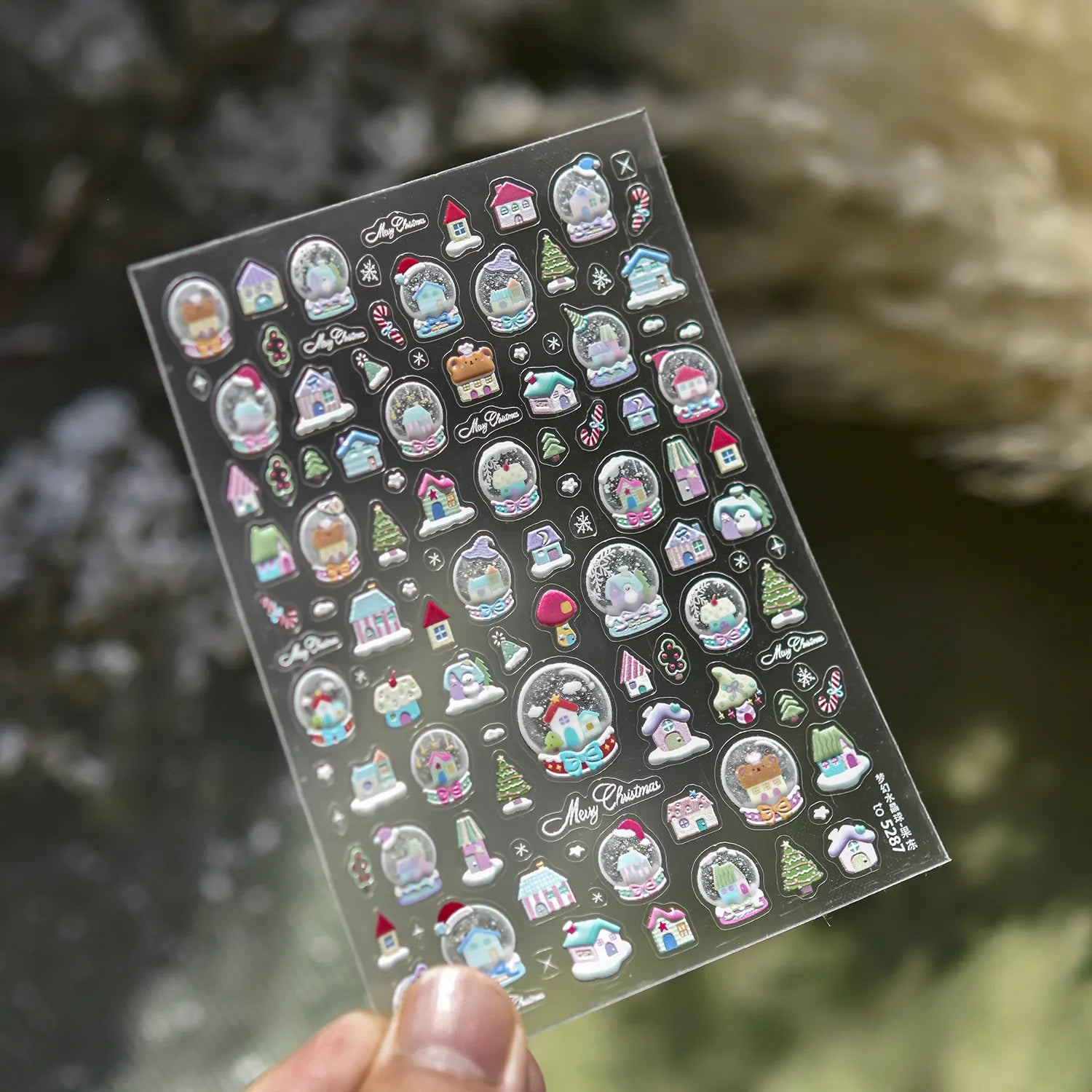 Christmas Nail Art Stickers - Festive 3D Decals for Holiday Manicures