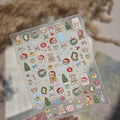 Christmas Winter Nail Stickers - Cute Bear & Snowman Holiday Nail Decals