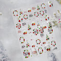 Candy Color Christmas Nail Stickers - Xmas Tree Ball Jelly Nail Decals