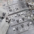 5D Black Bow & Bear Christmas Nail Stickers 5466