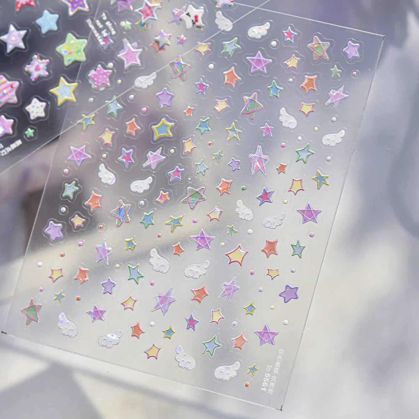Holographic Star Nail Stickers - Y2K Kawaii DIY Nail Art Decals 5561