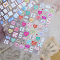 Kawaii Graffiti Heart Nail Stickers Gingham Strawberry Decals