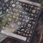 5D Vintage Floral Nail Stickers - Tulips & Quote Decals 5592