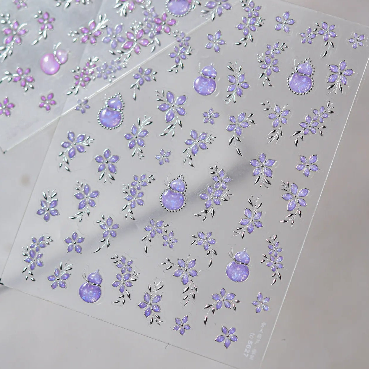 5D Opal Gourd & Flower Nail Stickers 5620