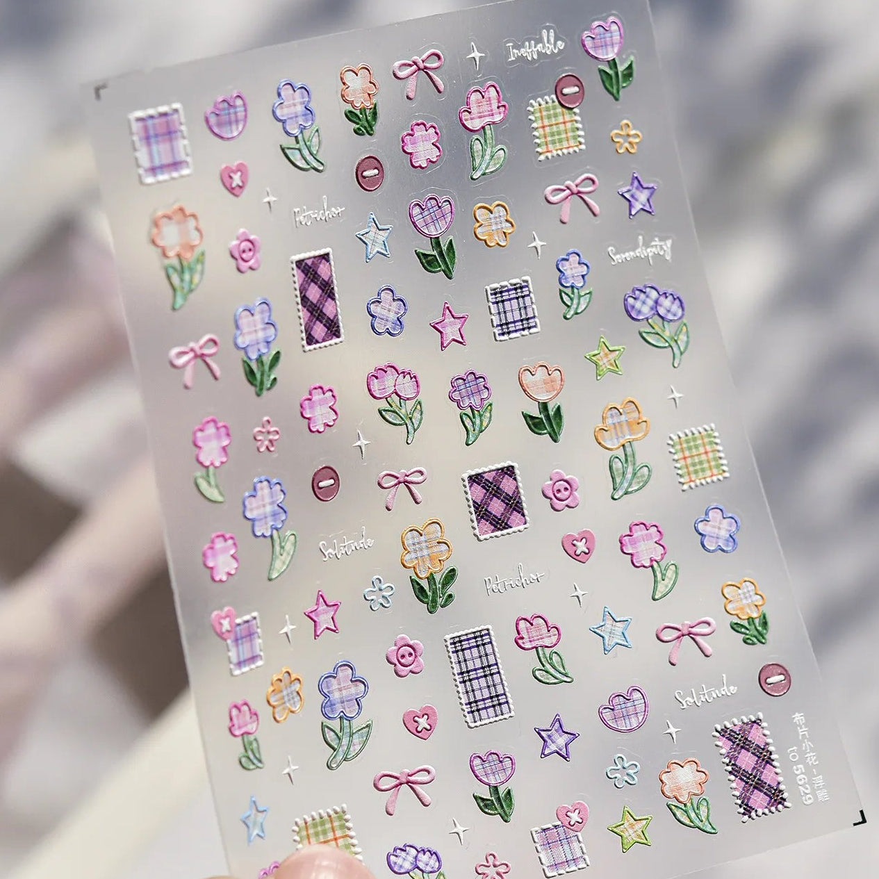 5D Cozy Teacup & Scrapbook Nail Stickers - Cute Cafe Decals 5599