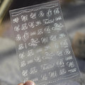 3D Metallic Lettering Nail Stickers