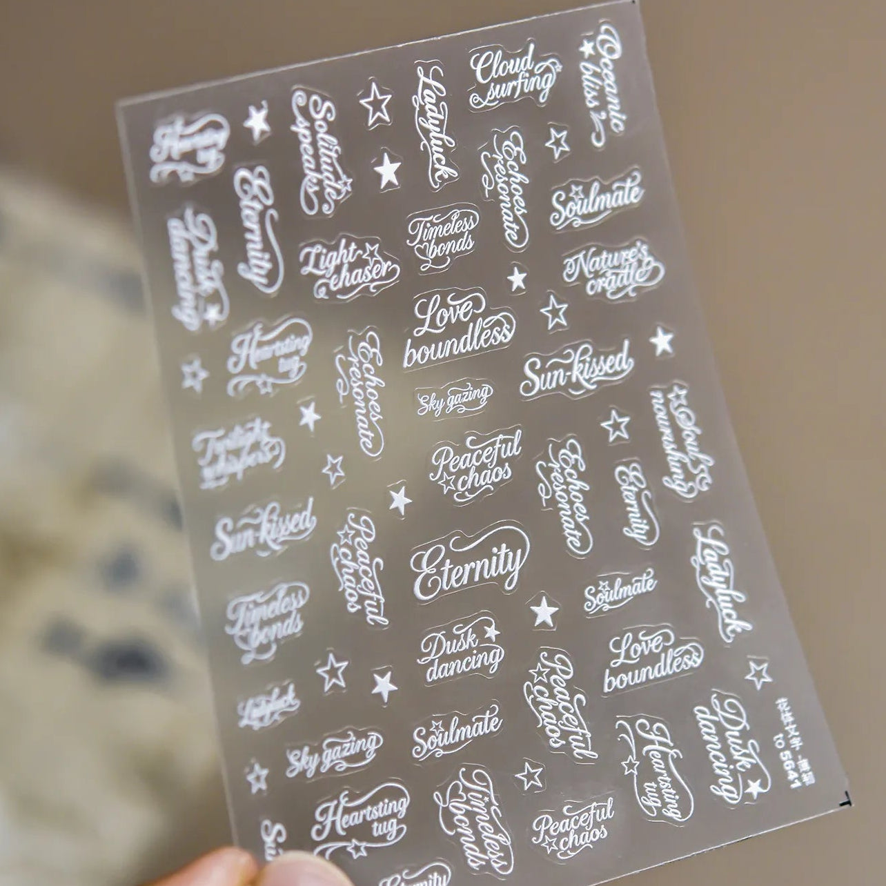 3D Metallic Lettering Nail Stickers