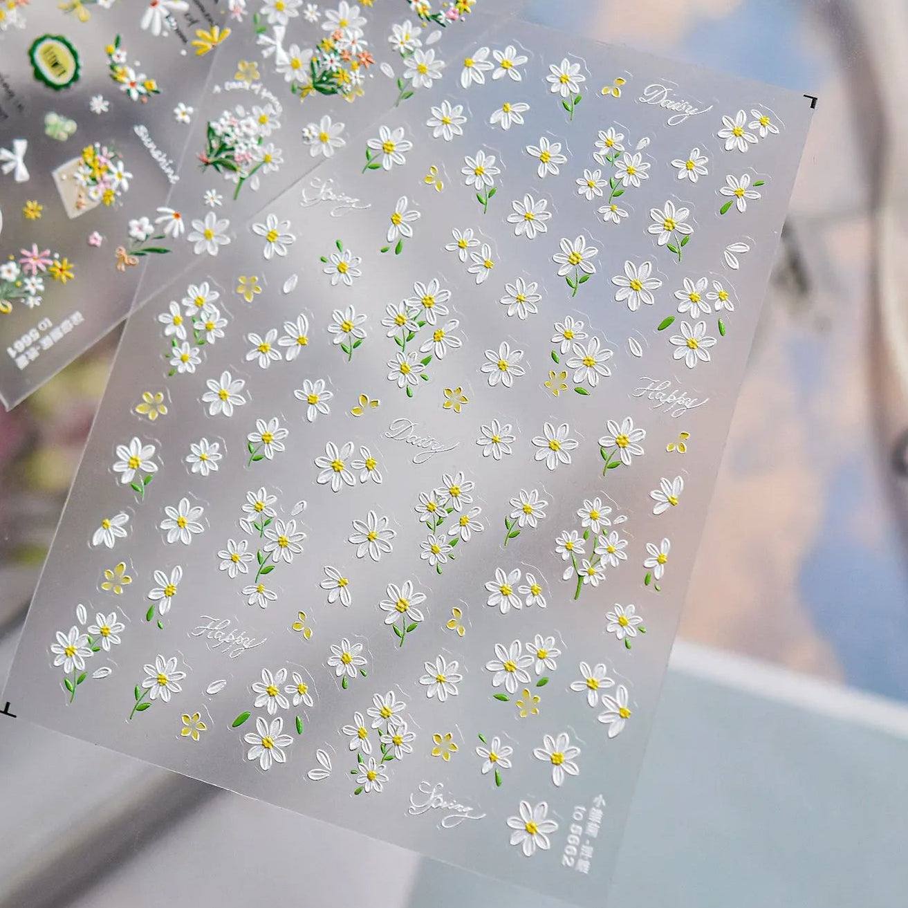 3D Daisy Nail Stickers - Cottagecore Floral Decals