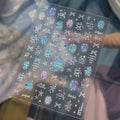 Mermaid Shell & Starfish Nail Stickers - Iridescent Ocean Decals