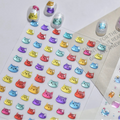 Chrome Metallic Cat Face Nail Stickers 5701