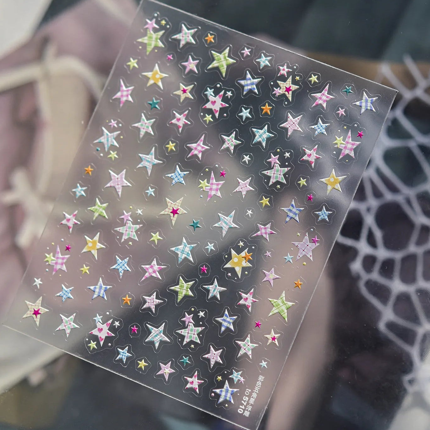 3D Pastel Star Nail Art Stickers