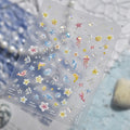 3D Aurora Mermaidcore Nail Stickers - Holographic Jellyfish & Shells