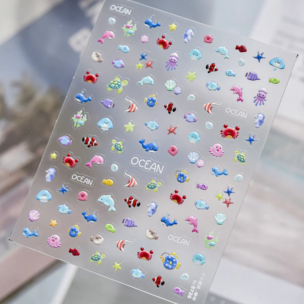 Summer 3D Nail Stickers - Ocean Beach & Fruit Decals 