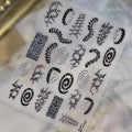 Silver Cyber Sigilism Nail Stickers | Liquid Metal Chrome Y2K Decals 