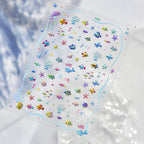 3D Holographic Tropical Fish Nail Stickers - Summer Mermaid Decals