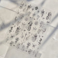 Gothic Angel & Butterfly Fine Line Nail Stickers