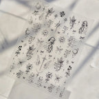Gothic Angel & Butterfly Fine Line Nail Stickers