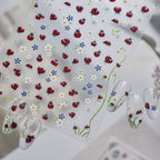 Vintage Beetle & Ladybug 3D Insect Nail Stickers - Botanical Nature Decals