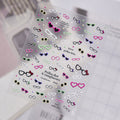 Kawaii Polka Dot Sunglasses 3D Nail Stickers