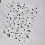 Y2K Metallic Chrome Heart & Star Nail Stickers 5918