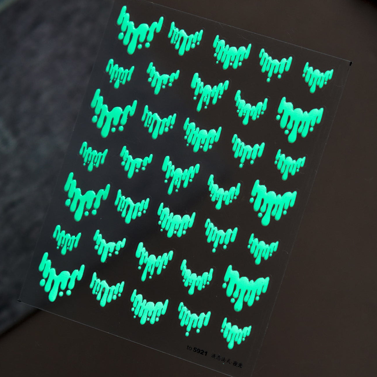 Glow in the Dark Slime Drip Nail Stickers - Luminous Neon French Tips