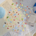 Tropical Summer Beach Nail Stickers - 3D Vacation Decals
