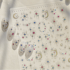Celestial Gold & Silver Star Moon Nail Stickers 5982