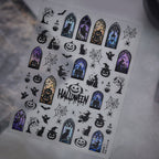 Spooky Halloween Gothic Window Nail Stickers