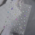 Y2K Star Nail Art Stickers - Metallic & Neon Starburst Decals 6065
