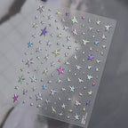 Y2K Star Nail Art Stickers - Metallic & Neon Starburst Decals 6065