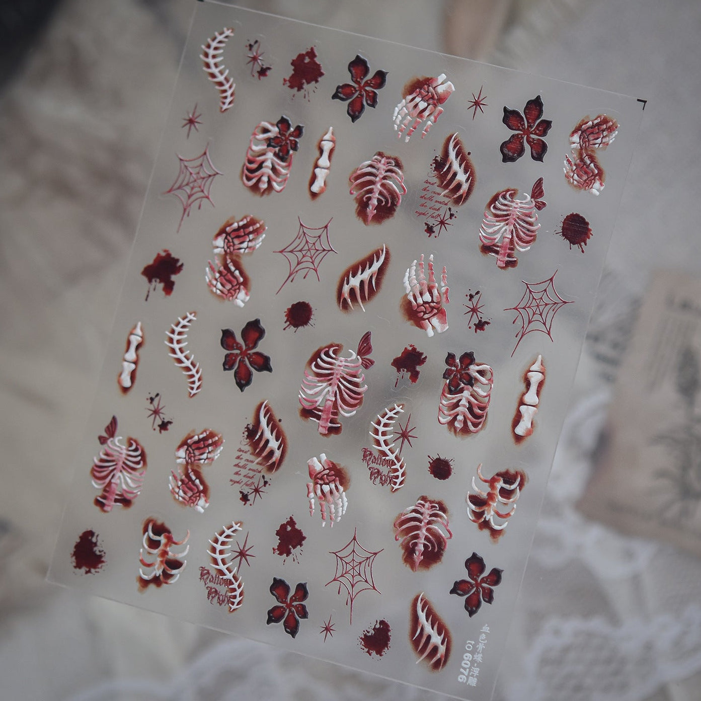 5D Bloody Eyeball Horror Nail Stickers | Creepy Goth Decals For Halloween