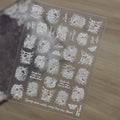 3D Vintage Lace Nail Stickers - Ethereal Netting Design Decals