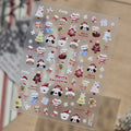 Kawaii Christmas Nail Stickers - Cute Winter Holiday Designs 