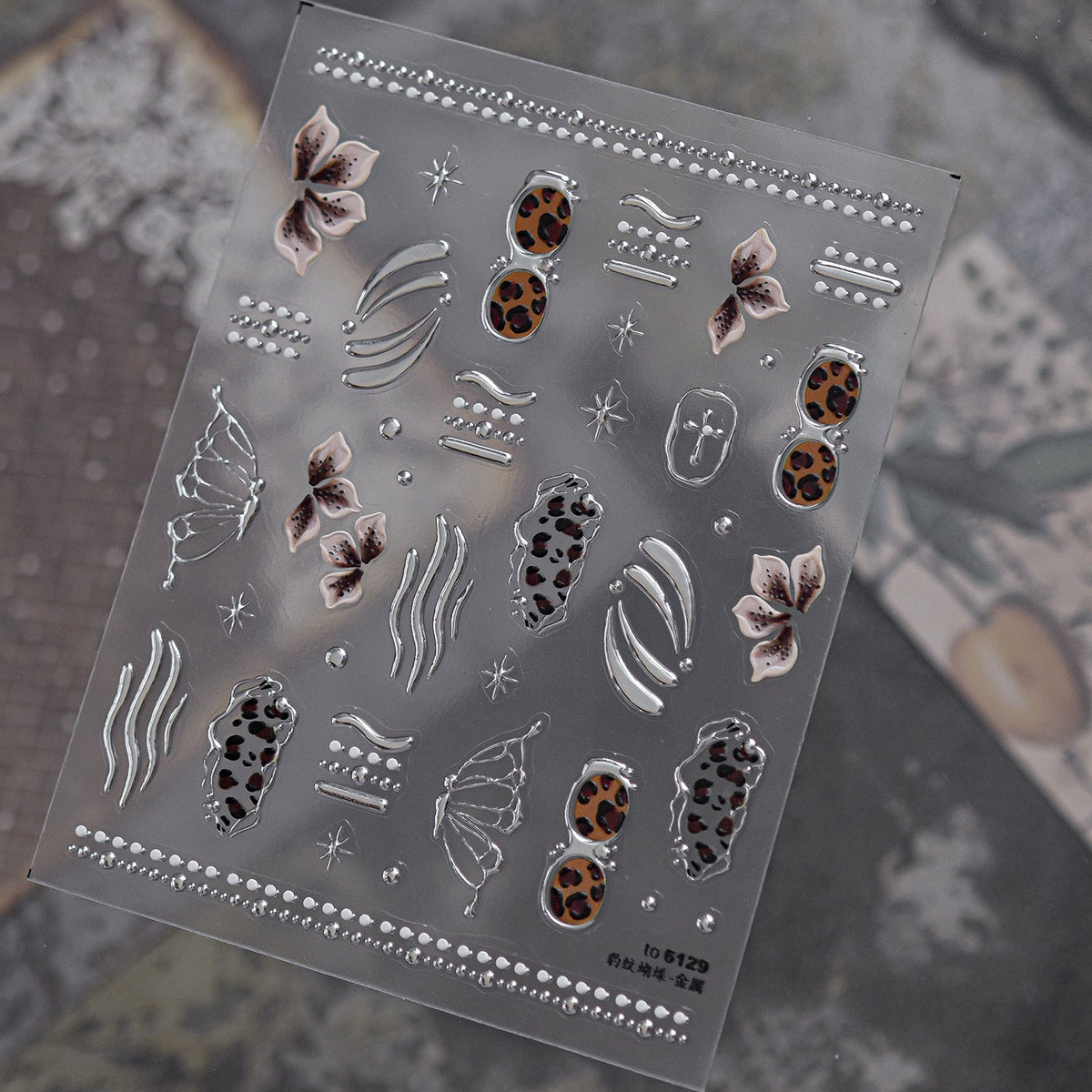 Y2K Edgy Silver Punk Nail Art Stickers - Gothic Metal Rivet Decals 