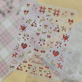 Christmas Nail Stickers - Gold & Red Holiday Decals 6137