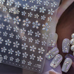 Crystal Flower Nail Art Stickers Aurora Floral Decals 6225