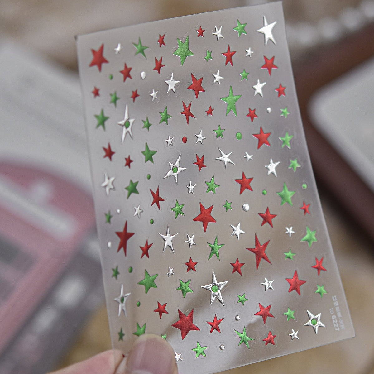 Gold Silver Star Nail Art Stickers Metal Effect Stars Decals to2466