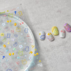 Graffiti Nail Stickers 5D Embossed Flower Nail Art Sticker Decals Adhesive Manicure Accessories to859