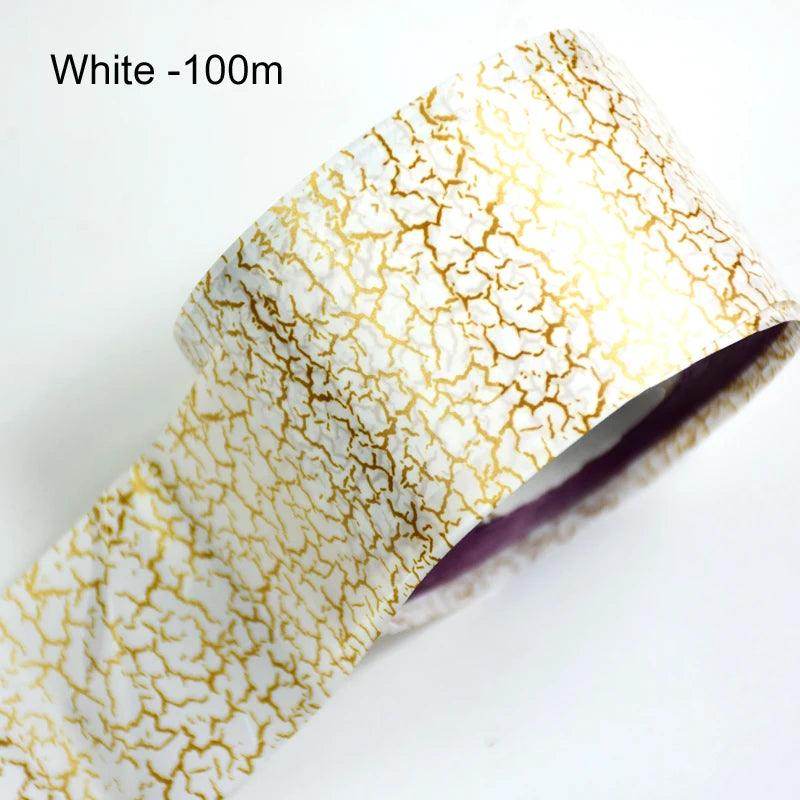 100Mx4cm Marble Shell Nail Art Transfer Foil Paper - Nail MAD