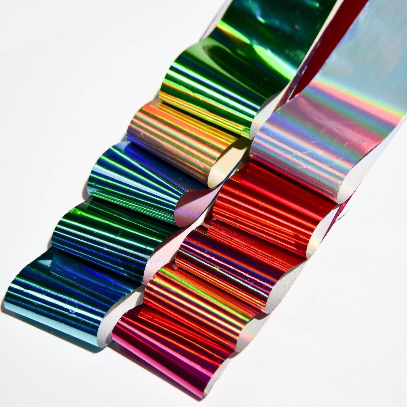 10rolls 50cm Nail Foils Laser Nail Transfer Metal Paper - Nail MAD